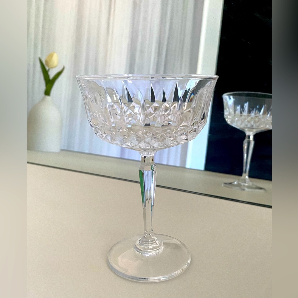 Vintage Crystal Champagne Glasses